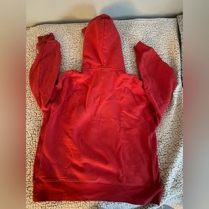 Aritzia TNA Cozy Red Fleece Boyfriend Hoodie